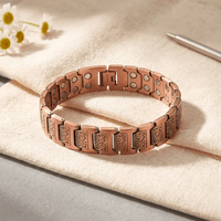 William | Men's Engraved Link Copper Bracelet