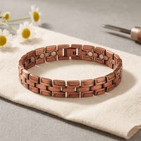 Frederick | Men's Brick Pattern Copper Bracelet