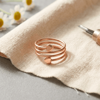 Elaine | Heart Coil Copper Ring