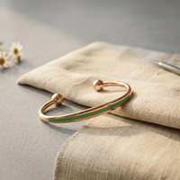 Constance | Jade Inlay Copper Cuff