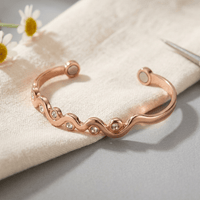 Delphine | Crystal Wave Copper Cuff