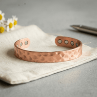 Jemima | Hammered Magnetic Copper Bracelet