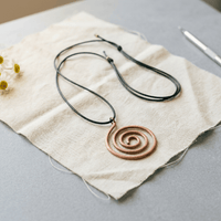 Vivienne | Spiral Pendant Copper Necklace