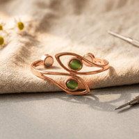 Natalie | Green Opal Copper Cuff