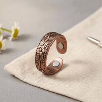 Lucinda | Floral Engraved Copper Ring