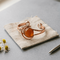 Winifred | Amber Stone Copper Cuff