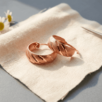 Moira | Grooved Copper Hoop Earrings