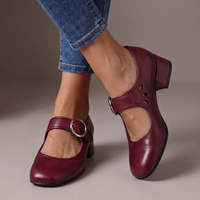 Véronique | Heeled Leather Mary Janes