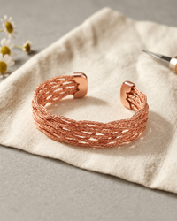 Cordelia | Woven Wire Copper Cuff