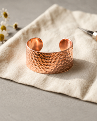Fenella | Hammered Wide Copper Cuff