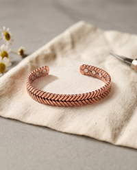 Clarissa | Herringbone Copper Bracelet