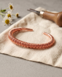 Fleur | Wound Coil Copper Cuff