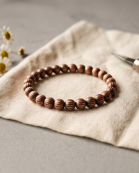 Ophelia | Etched Agarwood Bead Bracelet