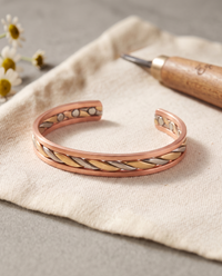 Isobel | Three-Tone Twisted Copper Bracelet
