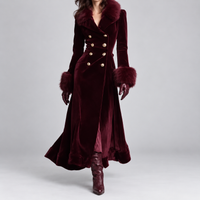 Isadora | Faux-Fur Collar Velvet Coat