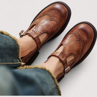 Geneviève | Brogue T-Bar Mary Janes