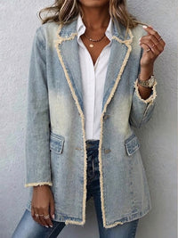 Dionne | Vintage Style Blazer with Raw Edges