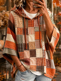 Rosalind | Artistic Patchwork Print Hoodie