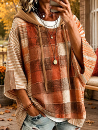 Sylvia | Autumn Tone Patchwork Hoodie
