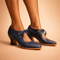 Simone | Retro Lace-Up Court Shoes