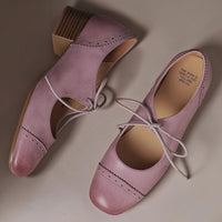 Amélie | Cut-Work Lace-Up Derby Shoes