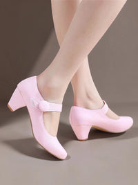 Monique | Adjustable Block-Heel Mary Janes