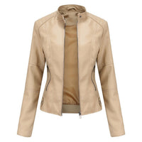 Romina | Refined Biker Jacket with Stand Collar
