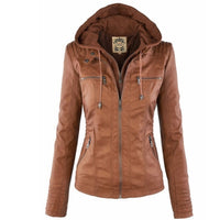 Cassia | Biker-Style Jacket with Removable Hood